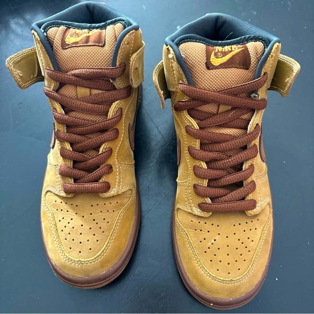 NIKE DUNK HIGH SB WHEAT size 4.5 Teens COLOR: MAPLE BISON WHEAT